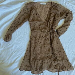 Abercrombie and Fitch spotted mini wrap dress xs